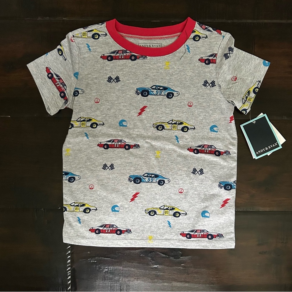 Andy & Evan Race Car Tee - Size 5 NEW!